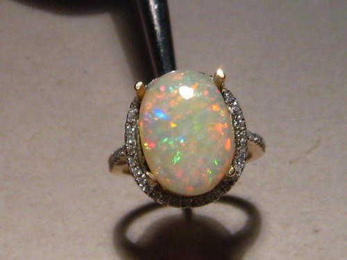 Weißer opal diamant - 4,8,