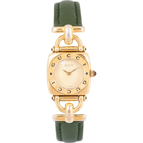 Gucci gold tone leather - gold,